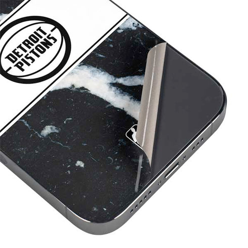 NBA Detroit Pistons Marble iPhone 16e Skin